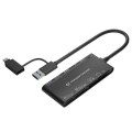 Lector Externo Multitarjeta 7 en 1 Conceptronic / USB 3.2 / SD-MSD-MS-CF / BIAN03B