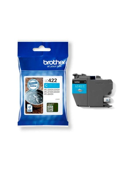Tinta Original Brother LC422 Cian
