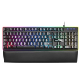 ÷ Teclado mars gaming mk320 h-mechanical red iluminacion rgb en teclas y contorno panel de aluminio re