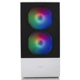 ÷ Caja microatx gaming mars gaming mcz white frontal mesh con 2xventilador rgb ventana lateral total u