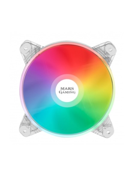 ÷ Ventilador interno mars gaming mfd transparente 12x12cm iluminacion dual chroma rgb ultra silencioso