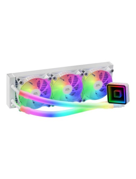 ÷ Sistema de refrigeracion liquida mars gaming ml-ultra360 white 3x12cm iluminacion argb (adressable) 