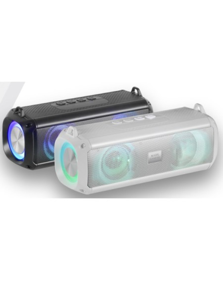 ÷ Altavoz bluetooth portable mars gaming msb-xtw blanco aux/microsd/usb/fm 20w potencia rgb flow bater