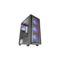 ÷ Caja atx semitorre gaming mars gaming mcair frontal negro de malla 4x120mm rainbow 