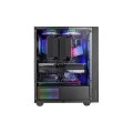 ÷ Caja atx semitorre gaming mars gaming mcair frontal negro de malla 4x120mm rainbow 