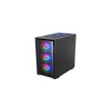 ÷ Caja atx semitorre gaming mars gaming mcair frontal negro de malla 4x120mm rainbow 