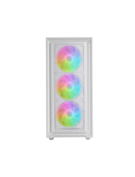 ÷ Caja atx semitorre gaming mars gaming mcairw frontal blanco de malla 4x120mm rainbow 