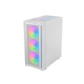 ÷ Caja atx semitorre gaming mars gaming mcairw frontal blanco de malla 4x120mm rainbow 