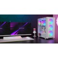 ÷ Caja atx semitorre gaming mars gaming mcairw frontal blanco de malla 4x120mm rainbow 