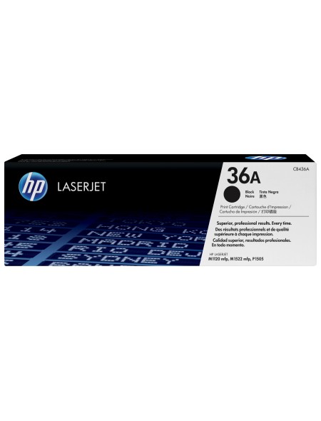 ÷ Tóner original hp cb436a negro 36a 2.000 páginas