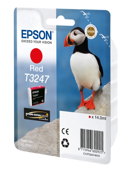 ÷ Tinta original epson t3247 rojo c13t32474010 14ml