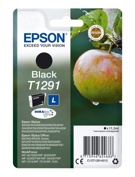 ÷ Tinta original epson t1291 negro c13t12914022 11.2ml - con alarma