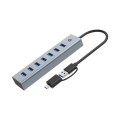 ÷ Hub usb 3.0 conceptronic hubbies21gp 7 puertos  usb-c a  7xusb-a con alimentador