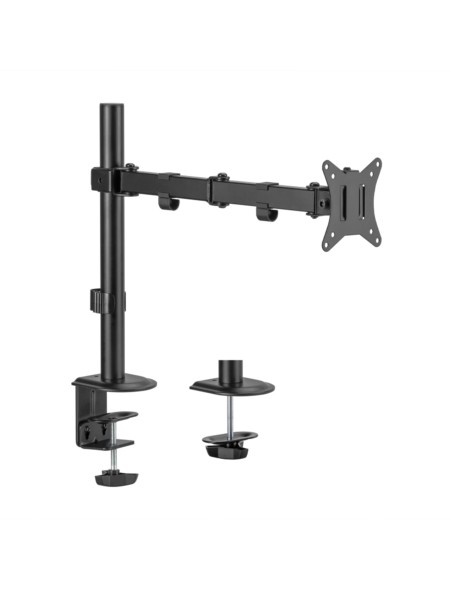 ÷ Aisens - soporte de mesa eco giratorio e inclinable para 9kg (3 pivotes, 1 brazo) de 17-32, negro
