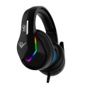 Auriculares Gaming Phoenix X-IO / Microfono rectractil / Iluminacion RGB / PS5 - XBOX X / Nintendo / Negro / PHX-IOCARBON