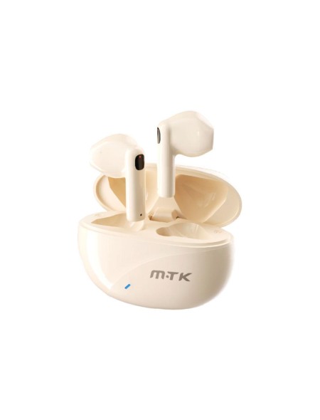 Auriculares Bluetooth 5.3 Muffin TC3252 / Tws / Base de carga / Tactil / Beige / Mtk / 0352521