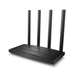 ÷ Router wifi dualband tp-link archer c6 ac1200 300mb en 2,4ghz y 867mb en 5ghz 5p giga 4 antenas fija