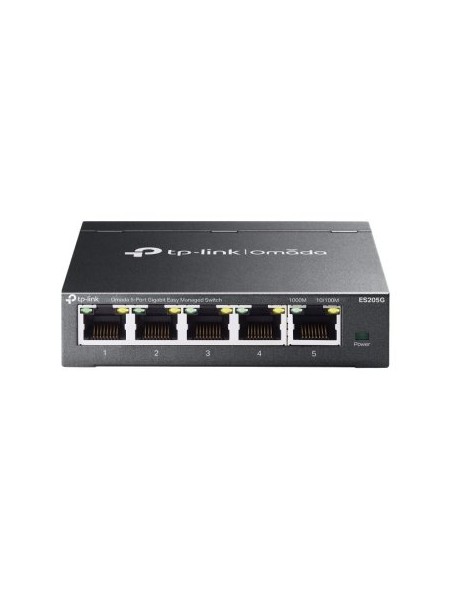 ÷ Switch gestionable tp-link es205g omada 5x rj45 1gb facil gestion carcasa metalica vlan qos