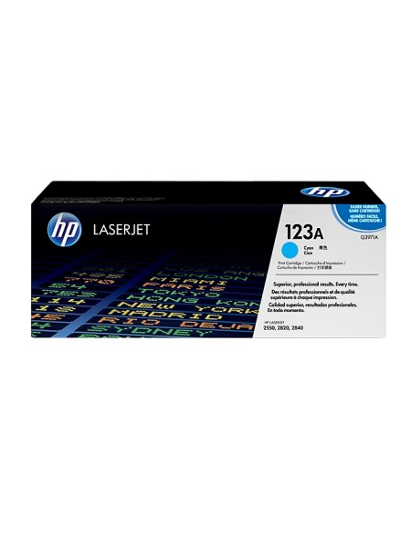 ÷ Tóner original hp q3971a 123a cian 2.000 páginas