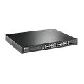 ÷ Switch semigestionable jetstream tp-link sg3428mp 28p gigabit de los cuales 24p poe+ (384w) y 4 ranu