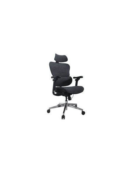 ÷ Silla de oficina ergonomica equip 651052 premium color negro azulado tapiceria malla 5 posiciones