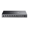 ÷ Switch semigestionable tp-link es210gmp 10p 1gb  8xpoe+ 30w max 123w 1x sfp facil gestion vlan/igmp
