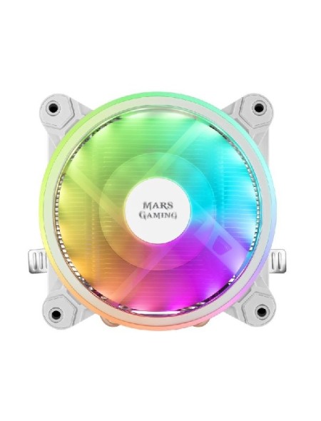 ÷ Ventilador con disipador para cpu mars gaming mcpu220 white iluminacion dual argb perfil bajo disipa