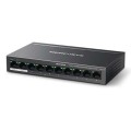 ÷ Switch poe+ no gestionable mercusys ms110p 10p 10/100 con 8p poe+ 65w ethernet mini desktop