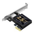÷ Tarjeta de red pcie 2.5gigabit tp-link tx201 incluye soporte estandar y de perfil bajo