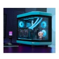 ÷ Caja atx semitorre gaming mars gaming mc3t color rosa vista panoramica 3 paneles de cristal templado