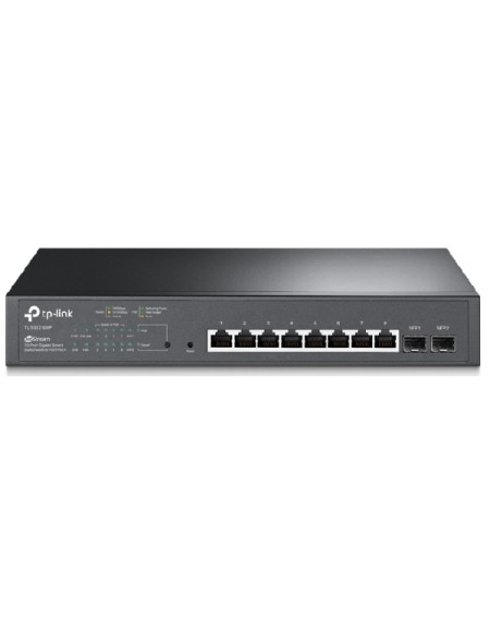 ÷ Switch semigestionable tp-link sg1210mp 9p de los cuales 8p giga poe/poe+ 1p giga sfp rj45 alimentac