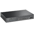 ÷ Switch semigestionable tp-link sg1210mp 9p de los cuales 8p giga poe/poe+ 1p giga sfp rj45 alimentac