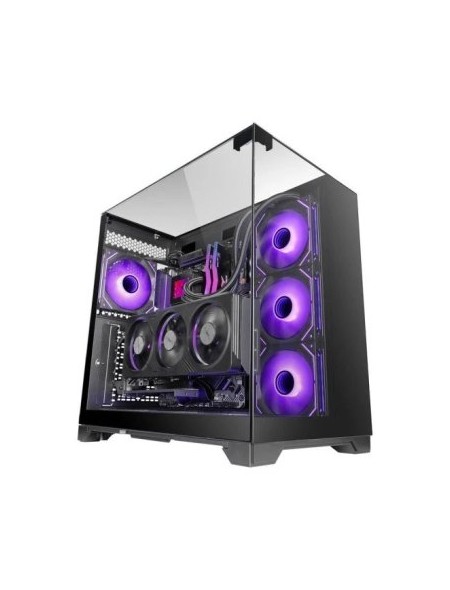 ÷ Caja atx semitorre gaming mars gaming mcvision triple cristal templado gpu 415mm 1x3.5 3x2.5 negro