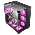÷ Caja atx semitorre gaming mars gaming mcvision triple cristal templado gpu 415mm 1x3.5 3x2.5 negro