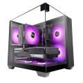 ÷ Caja microatx gaming mars gaming mcvisionm triple cristal templado gpu 330mm 1x3.5 1x2.5 negro