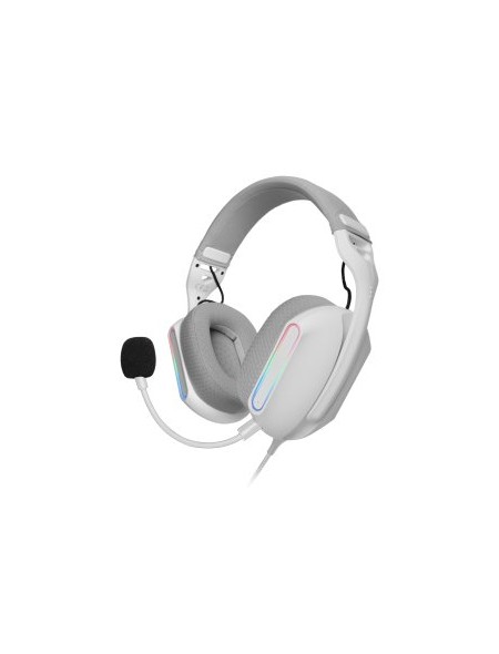 ÷ Headset mars gaming mhpro argb jack 3.5mm alimentacion usb control volumen color blanco
