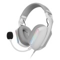 ÷ Headset mars gaming mhpro argb jack 3.5mm alimentacion usb control volumen color blanco