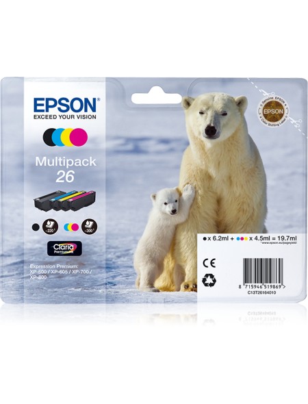 ÷ Tinta original epson t2616 multipack c13t26164010