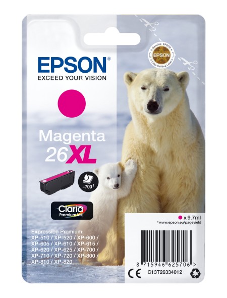 ÷ Tinta original epson t2633 xl cian c13t26334012 9.7ml