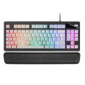 Teclado Mars Gaming Mkax / Compacto TKL / 9 Efectos Rgb / Switch H-Mech / Reposamuñecas Gel / Pc - Consolas / Blanco