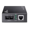 ÷ Convertidor fibra tp-link mc210cs rj45 giga a fibra monomodo sc 1000mb fullduplex hasta 15km montaje
