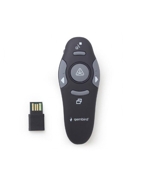 Presentador Inalámbrico Gembird / cobertura 10m / funciones powerpoint / WP-L-11