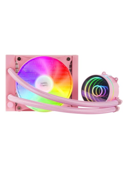 ÷ Sistema de refrigerancion liquida mars gaming ml-one120 pink 12x12 iluminacion frgb tpd 200w para pr
