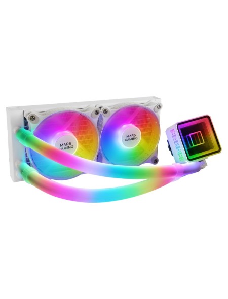 ÷ Sistema de refrigeracion liquida mars gaming ml-ultra240 white 2x12cm iluminacion argb (adressable) 