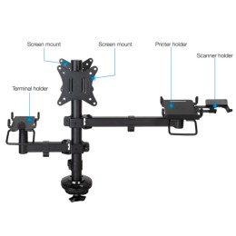 ÷ Soporte de mesa tooq tqpm002 para tpv impresora pantallas terminal lector 17-32