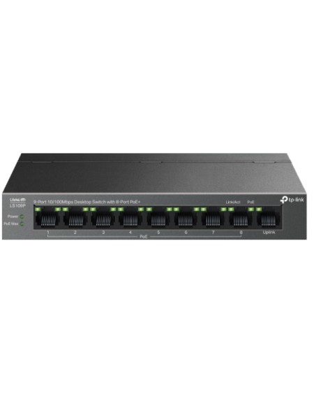 ÷ Switch no gestionable tp-link ls109p litewave 8p 10/100 poe+ sobremesa carcasa metal no rack