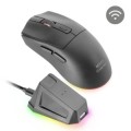 ÷ Mouse mars gaming wireless y bluetooth mmt3 rgb base de recarga magnetica 14400 dpi color negro