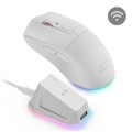 ÷ Mouse mars gaming wireless y bluetooth mmt3 rgb base de recarga magnetica 14400 dpi color blanco