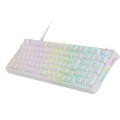 ÷ Teclado mars gaming mkprowyes mecanico rgb silent switch  rueda de control color blanco