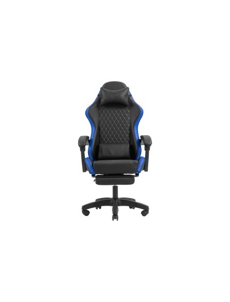 ÷ Silla gamer mars gaming mgcxbbl negra y azul reclinable reposabrazos ajustable reposapies cojines